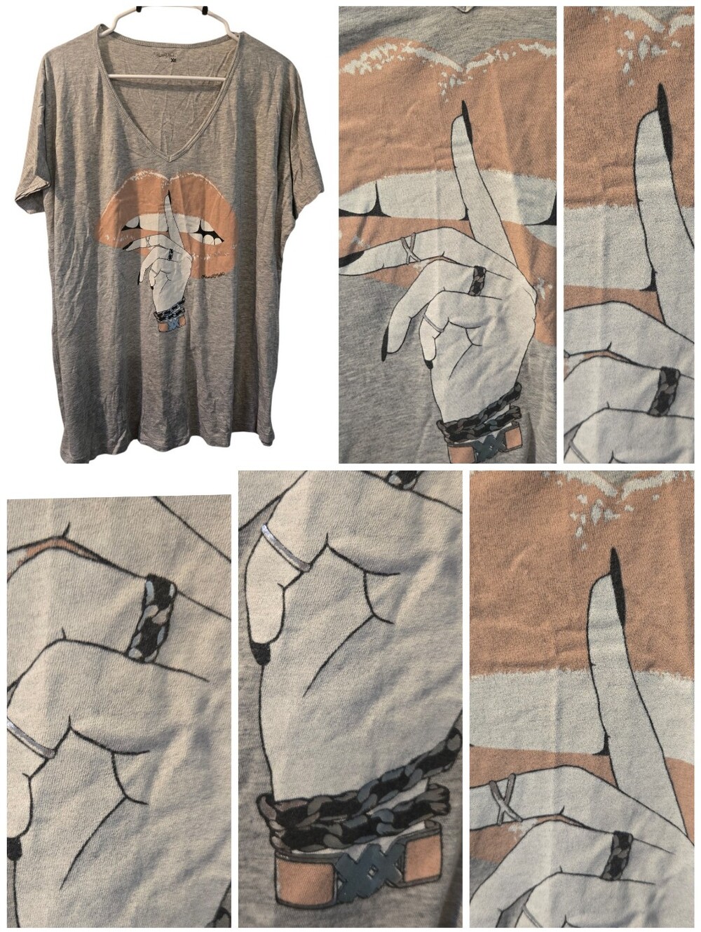 ❤️ Lauren Moshi PRICE FIRM Shhh oversized shirt